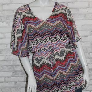 UNIQUE * BOHO Tunic Top Dress HELLO MISS (s) EUC